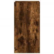 Стенен ТВ шкаф с LED осветление, опушен дъб, 40,5x35x80 см