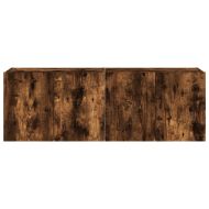 Стенни ТВ шкафове с LED лампи, 2 бр, опушен дъб, 60x35x41 см