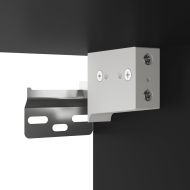 Нощно шкафче с LED осветление, черен, за стенен монтаж