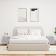 Стенни ТВ шкафове с LED лампи, 2 бр, бетонно сив, 40,5x35x40 см