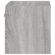 Стенен ТВ шкаф с LED осветление, сив сонома, 30x28,5x30 см