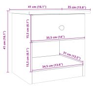 Нощно шкафче ALTA 41x35x41 см бор масив