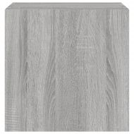 Стенни ТВ шкафове с LED лампи, 2 бр, сив сонома, 40,5x35x40 см