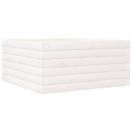 Градинска кашпа, бяла, 50x50x23 см, борово дърво масив