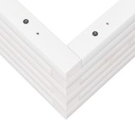 Градинска кашпа, бяла, 50x50x23 см, борово дърво масив