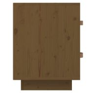 Нощно шкафче, меденокафяво, 40x34x45 см, борово дърво масив