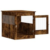 Клетка за куче мебел, опушен дъб, 64,5x80x71см, инженерно дърво