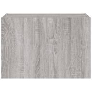 Стенен ТВ шкаф с LED осветление, сив сонома, 60x35x41 см