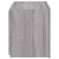 Стенен ТВ шкаф с LED осветление, сив сонома, 60x35x41 см