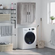 Стенен шкаф сив сонома 69,5x34x90 см инженерно дърво