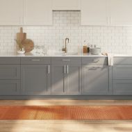 Килим, правоъгълен, кафяв, 60x1000 см, бамбук