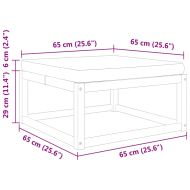 Градинска табуретка с възглавница, 65x65x29 см, акация масив