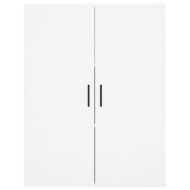 Висок шкаф, бял, 69,5x34x180 см, инженерно дърво