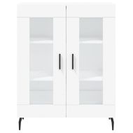 Висок шкаф, бял, 69,5x34x180 см, инженерно дърво