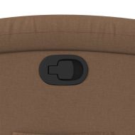 Изправящ реклайнер стол, кафяв, текстил