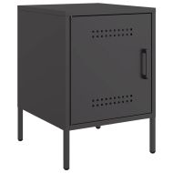 Нощно шкафче 2 бр черно 36x39x50,5 см стомана