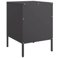 Нощно шкафче 2 бр черно 36x39x50,5 см стомана