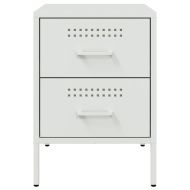 Нощно шкафче, бяло, 36x39x50,5 см, стомана