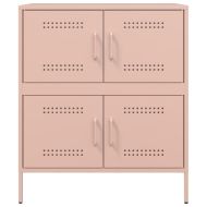 Бюфет, розов, 68x39x79 см, стомана