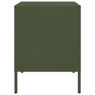 Нощно шкафче, маслиненозелено, 36x39x50,5 см, стомана