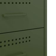 Нощно шкафче, маслиненозелено, 36x39x50,5 см, стомана