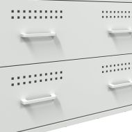 Бюфет, бял, 68x39x89 см, стомана