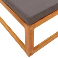 Градински комплект от 3 дивана с възглавници, дърво, акация и въже