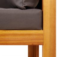 Градински комплект от 9 дивана с възглавници, дърво, акация и ратан