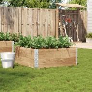 Градинска кашпа, 100x100 см, борова дървесина масив