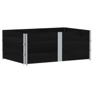 Градинска кашпа, черен, 150x100 см, борова дървесина масив