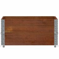 Градинска кашпа, кафяв, 80x60 см, борова дървесина масив