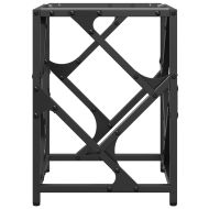 Маса за кафе с прозрачен стъклен плот 30x30x41 см стомана