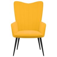 Релаксиращ стол, горчица жълто, кадифе