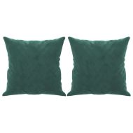 3-местен диван с възглавници тъмнозелен 180 см кадифе