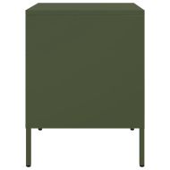 Нощни шкафчета 2 бр маслиненозелени 36x39x50,5 см стомана