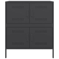 Бюфет, черен, 68x39x79 см, стомана