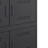 Бюфет, черен, 68x39x79 см, стомана