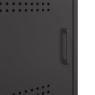 Нощно шкафче, черно, 36x39x68 см, стомана