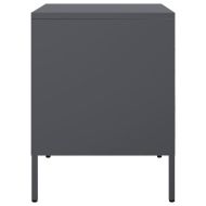 Нощни шкафчета, 2 бр, антрацит, 36x39x50,5 см, стомана