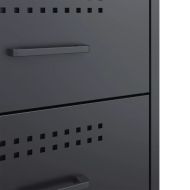 Нощни шкафчета, 2 бр, антрацит, 36x39x50,5 см, стомана