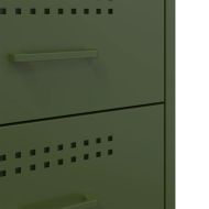 Нощни шкафчета 2 бр маслиненозелени 36x39x50,5 см стомана