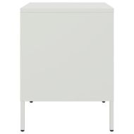 Нощни шкафчета 2 бр бял 36x39x50,5 см стомана