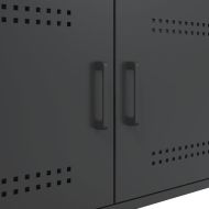 Маса за кафе, черна, 68x50x50,5 см, стомана