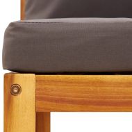 11-частов градински комплект дивани с възглавници, дърво, акация и ратан