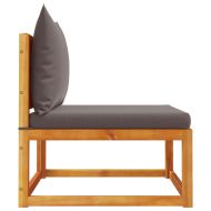 Градински диван без подлакътници с възглавници, дърво, акация и въже