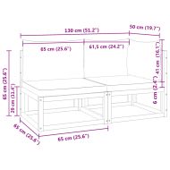 Градински диван с възглавници, двуместен, дърво, акация и въже