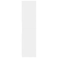 Гардероб, бял, 80x50x200 см, инженерно дърво