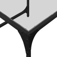 Стифиращи кафе маси, 2 бр, с прозрачен стъклен плот, стомана