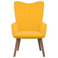 Релаксиращ стол, горчица жълто, кадифе