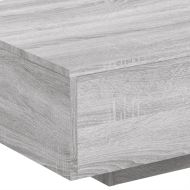 Маса за кафе с LED осветление, сив сонома, 85x55x31 см